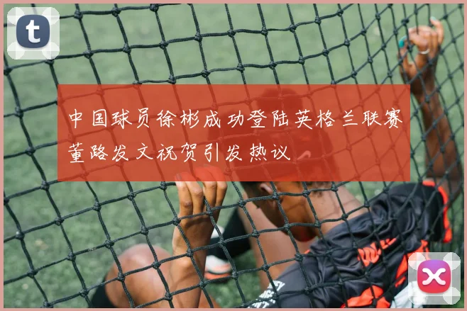 中国球员徐彬成功登陆英格兰联赛董路发文祝贺引发热议
